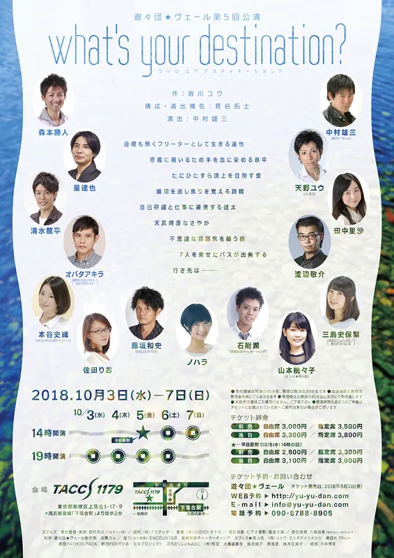 『what's your destination?』公式フライヤー(裏)/遊々団★ヴェール